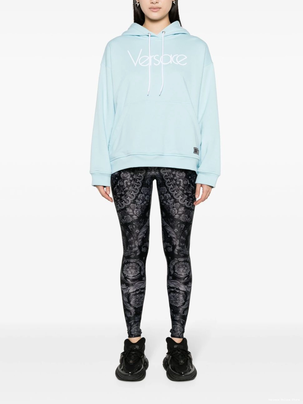 Cheap Women 1978 hoodie logo-embroidered Re-Edition Versace 0726